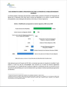 Information Sheet on the Budget for Migrant Support in Mexico (2020) (ES)